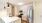 a kitchen with white countertops