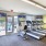 a gym with treadmills